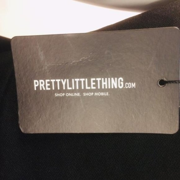 Pretty Little Thing Black Bandeau Dress - NWT - Picture 4 of 8